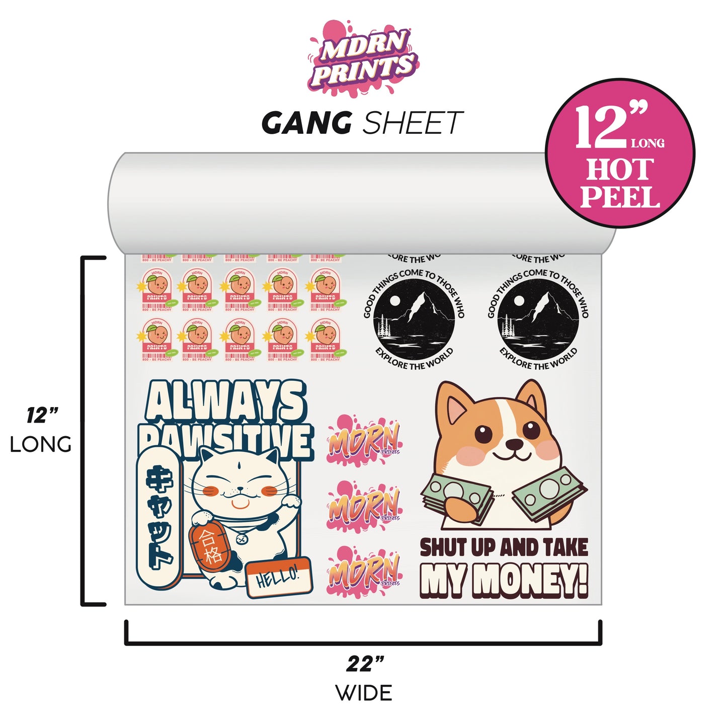 12" DTF GANG SHEET