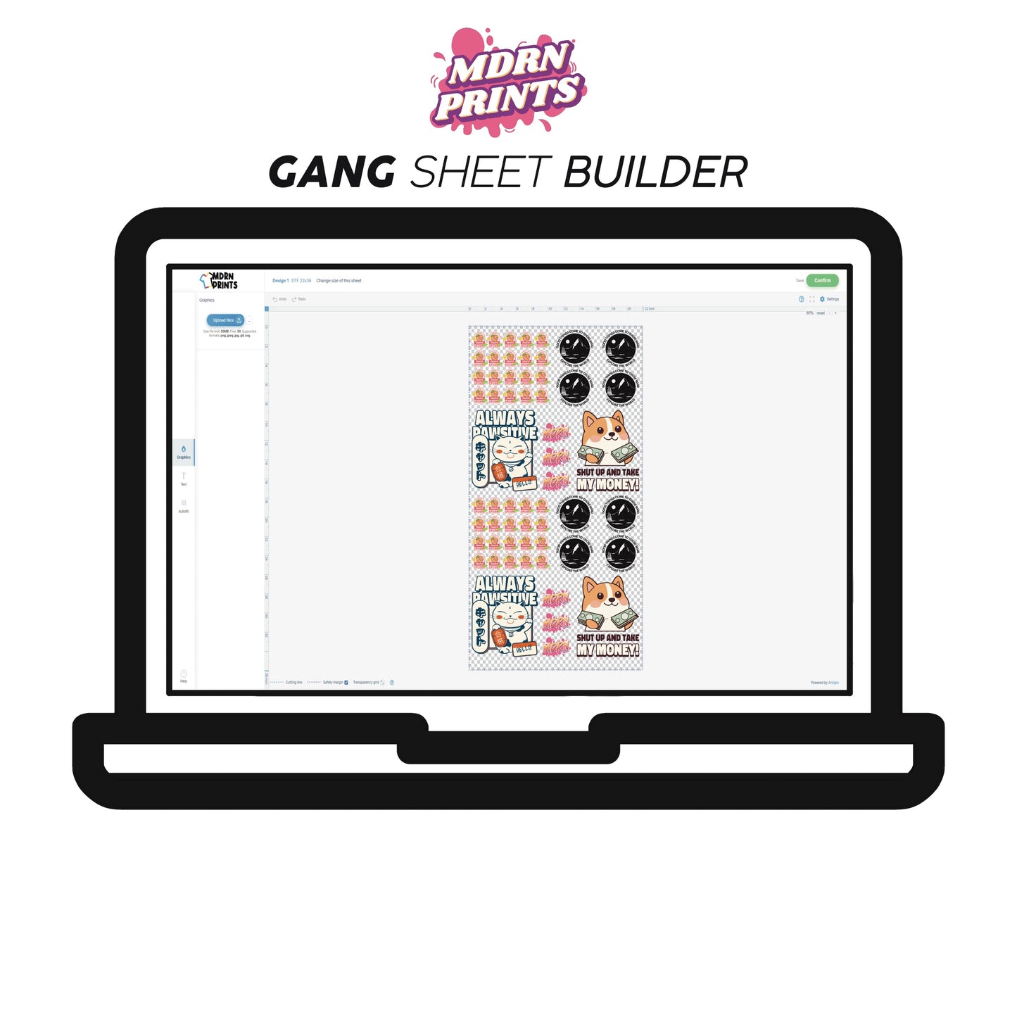 DTF Gang Sheet Builder